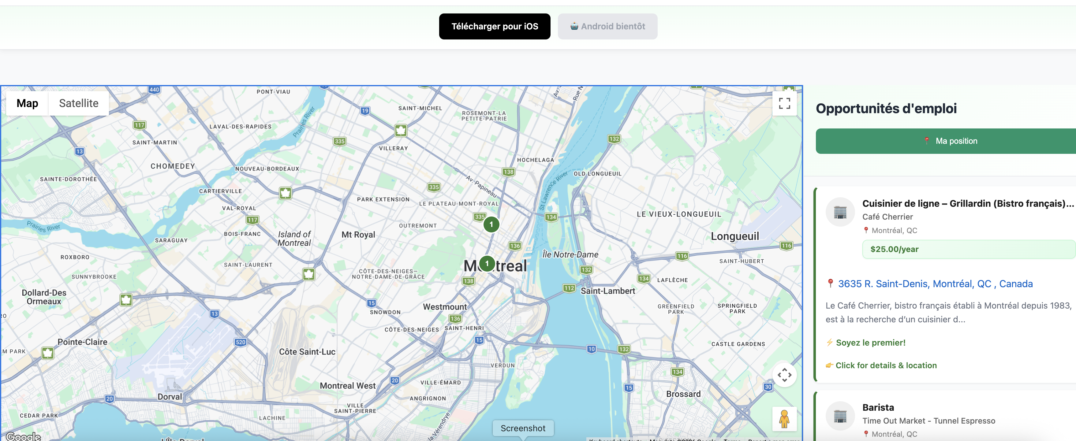 LFW - Carte des emplois